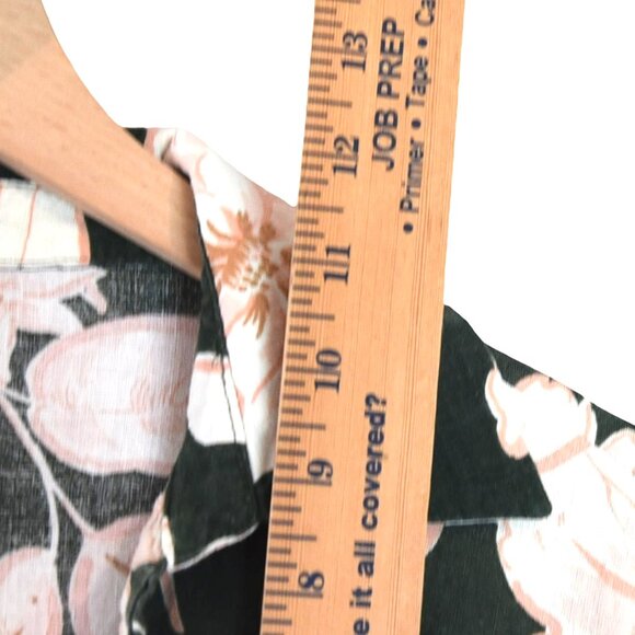 MNG Mango Linen Blend Wrap Dress M Floral Romantic Resortwear - Picture 7 of 10